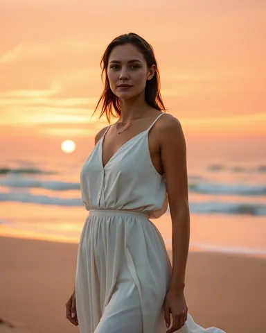 Exemple illustrant la commande /afrobeach : Plage au coucher du soleil