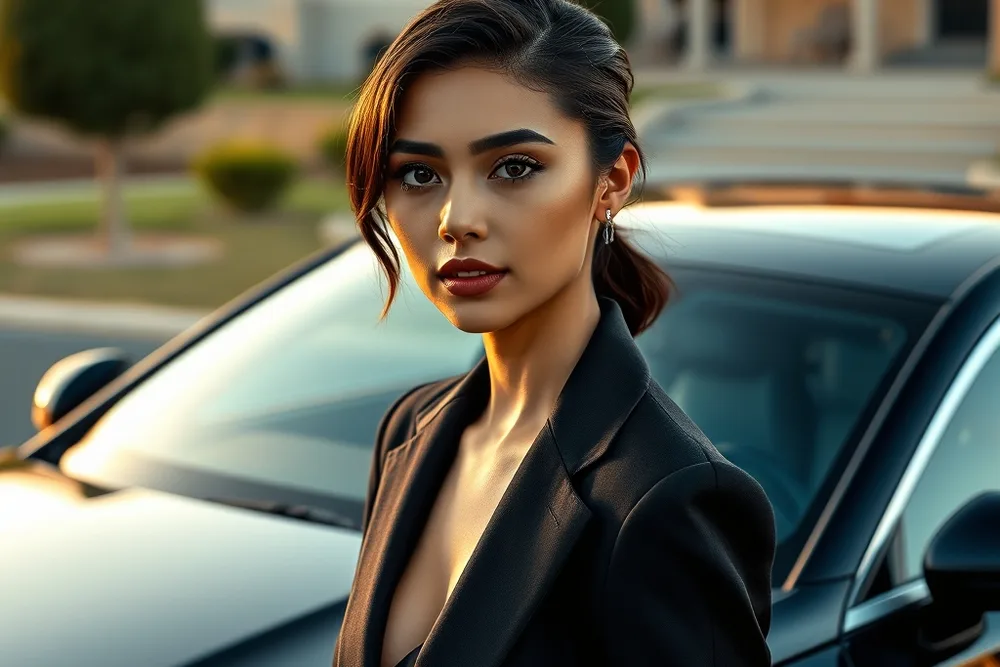 Exemple illustrant la commande /afrocar : Avec une voiture de luxe