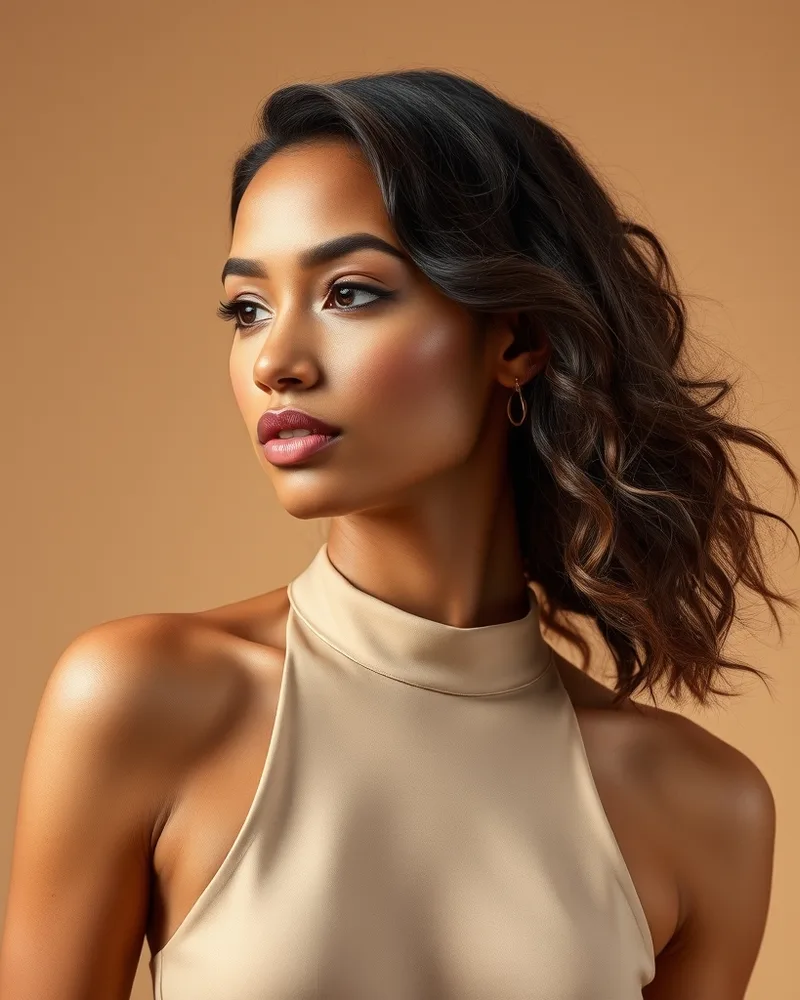Exemple illustrant la commande /afrotopmodel : Top modèle en studio