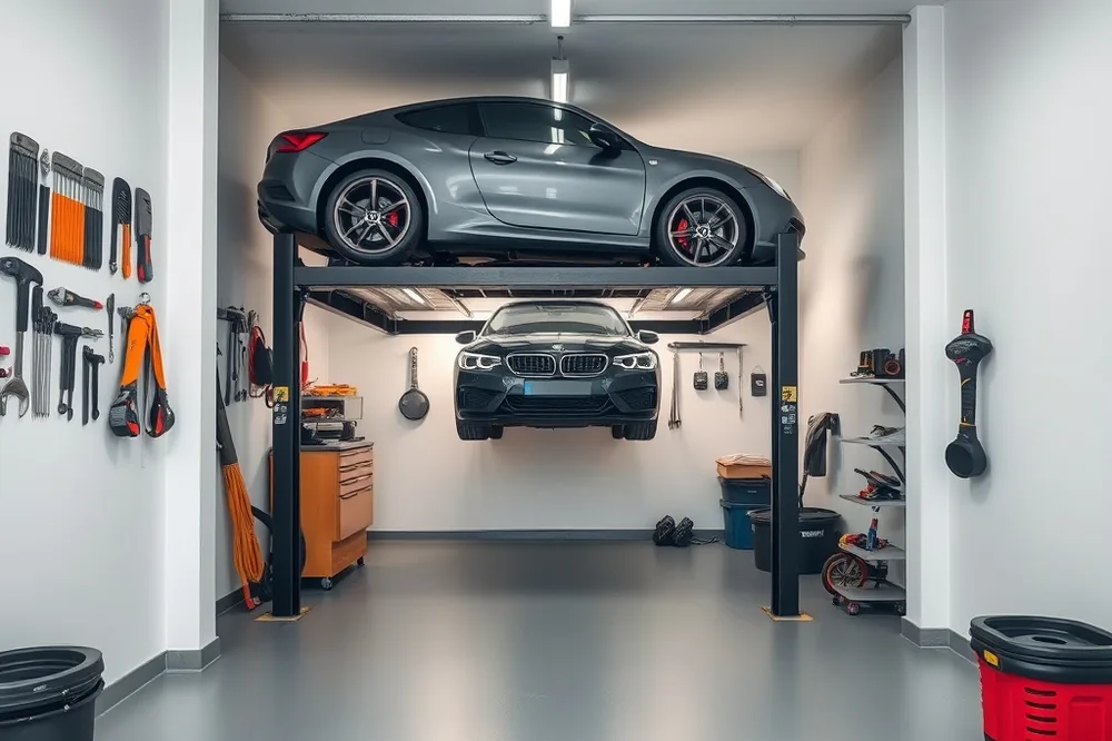 Exemple illustrant la commande /autogarage : Garage et atelier