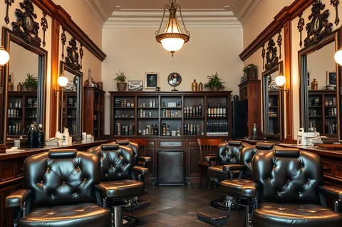 Exemple illustrant la commande /barberinterior : Salon de barbier