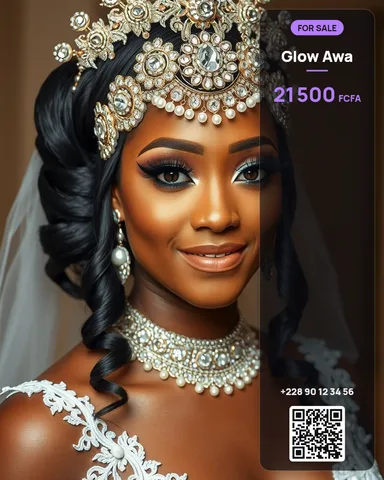 Exemple illustrant la commande /bridalmakeup : Maquillage de mariée