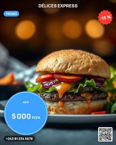 Example illustrating the /burgerstack command: Burger close-up