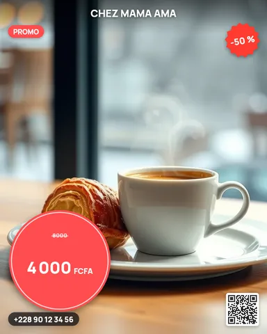 Example illustrating the /coffeemood command: Coffee and pastry