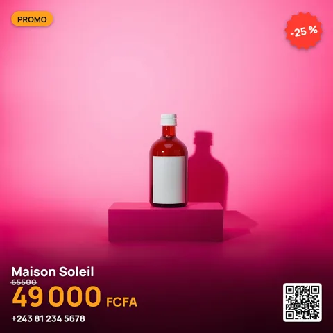 Exemple illustrant la commande /colorbackdrop : Produit sur fond de couleur