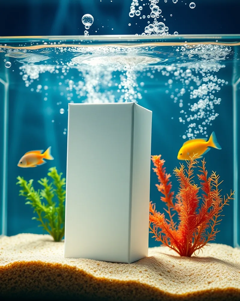 Exemple illustrant la commande /dioaquarium : Produit dans un aquarium