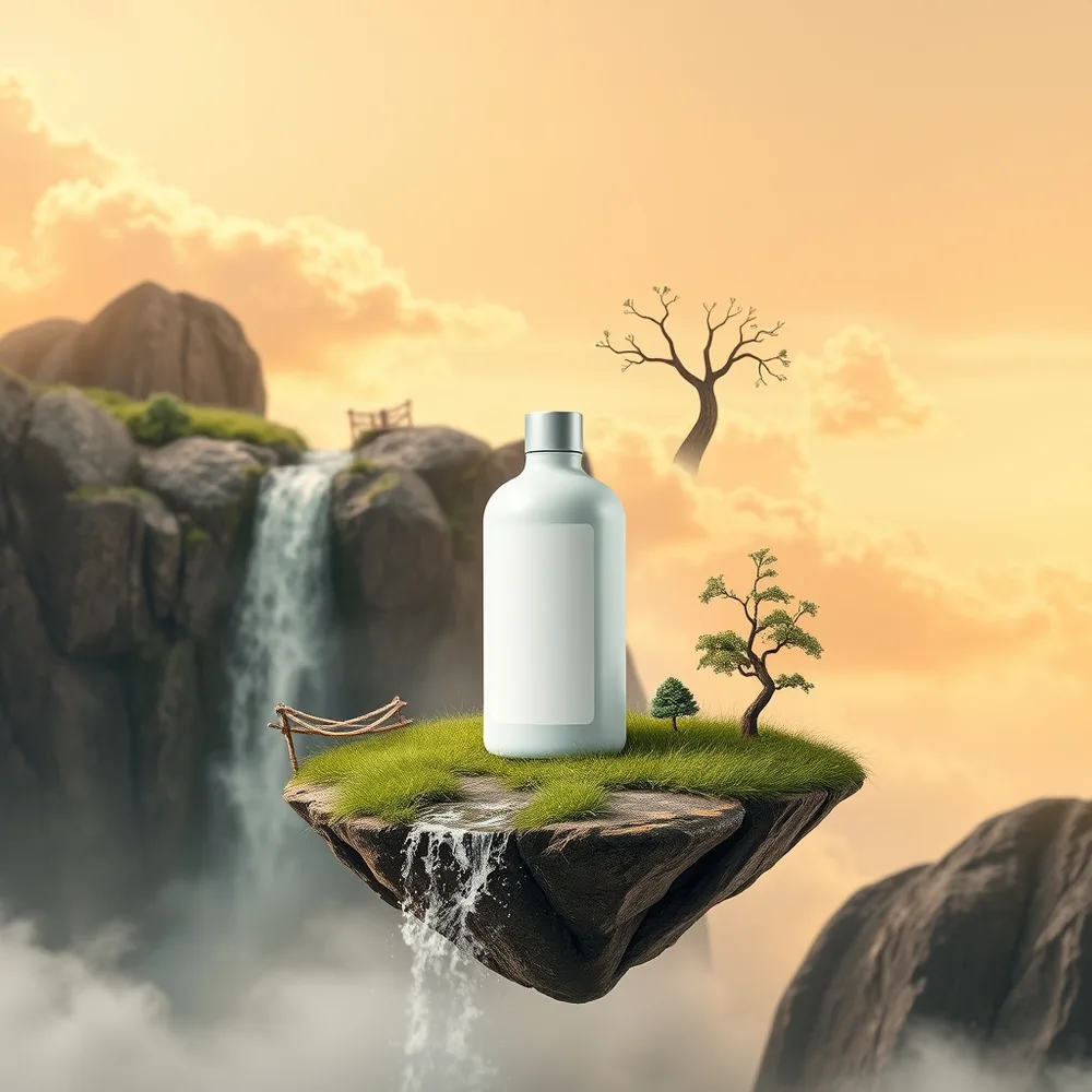Exemple illustrant la commande /dioisland : Produit sur une île flottante