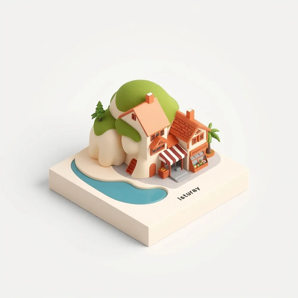 Example illustrating the /dioisometric command: Isometric 3D mini-world
