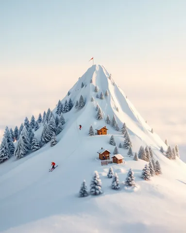 Exemple illustrant la commande /dioskislope : Produit devenu montagne de ski