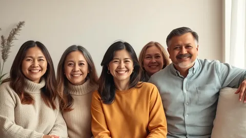 Exemple illustrant la commande /editfamily : Portrait de famille chaleureux