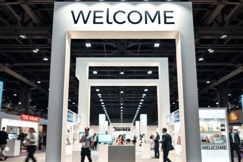 Example illustrating the /expobooth command: Trade fair and booth