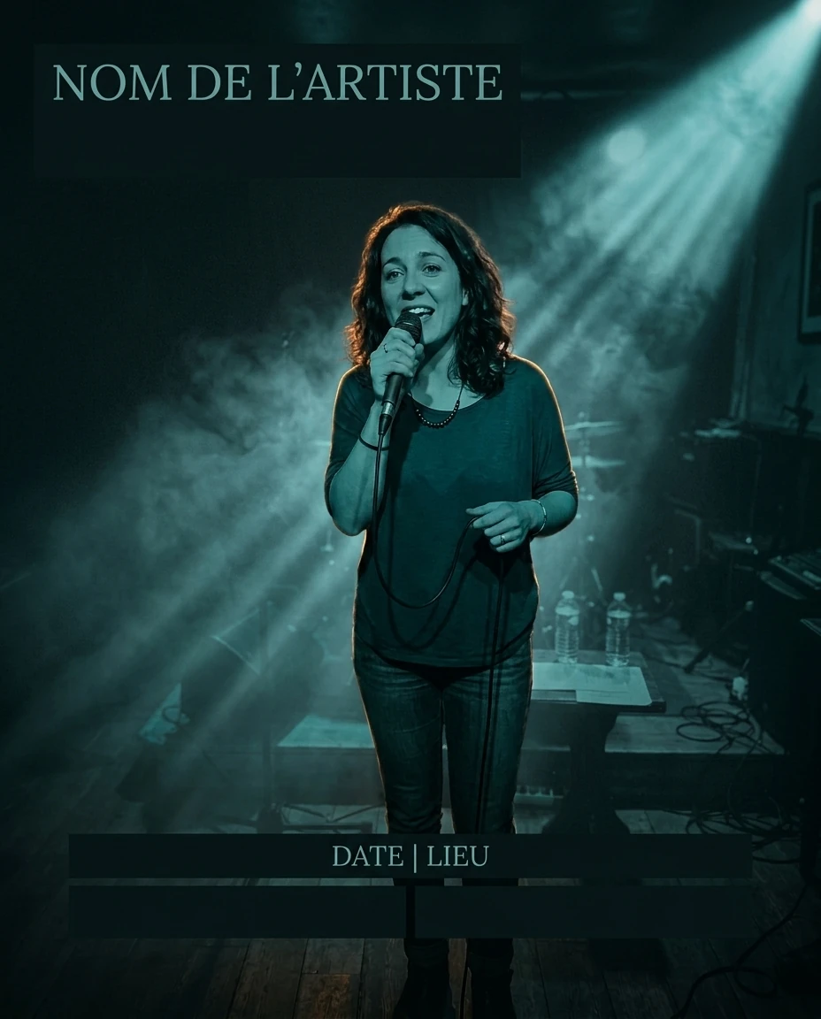 Result of the /gigflyer command: Concert poster