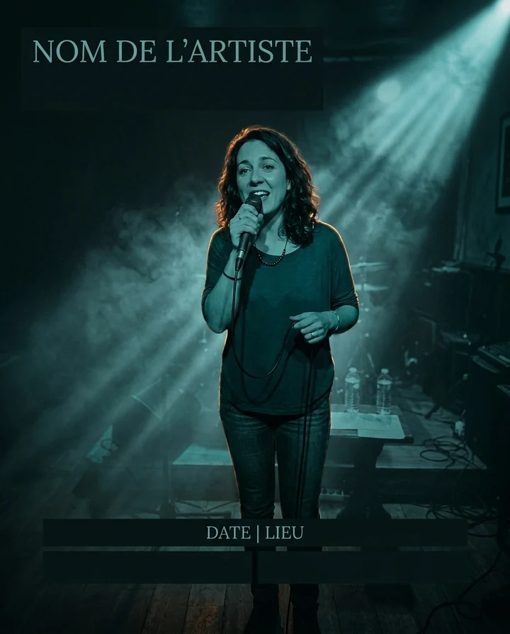 Résultat de la commande /gigflyer : Affiche de concert
