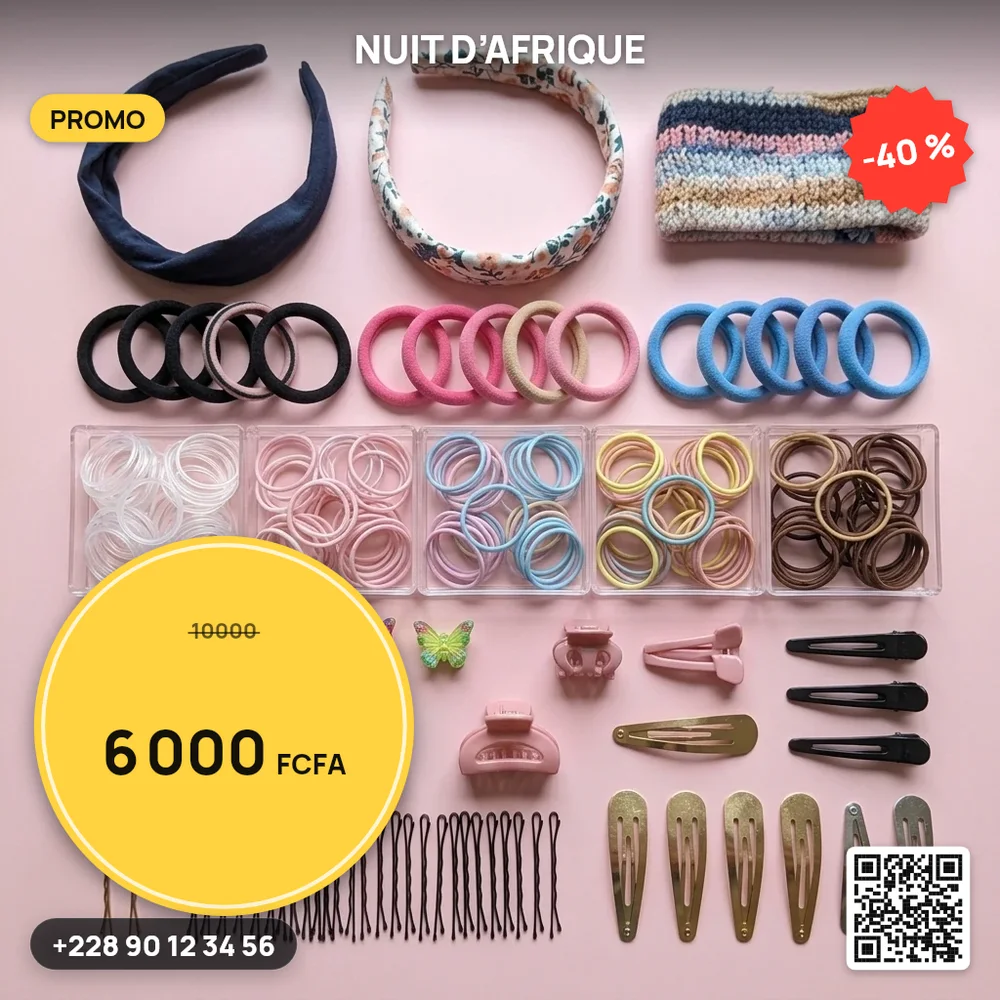 Résultat de la commande /hairaccessories : Pinces, élastiques et bandeaux