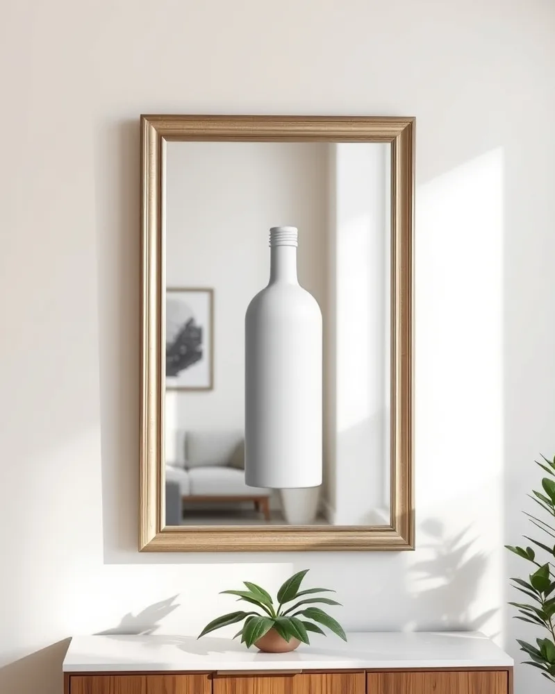 Example illustrating the /homemirror command: Wall mirror