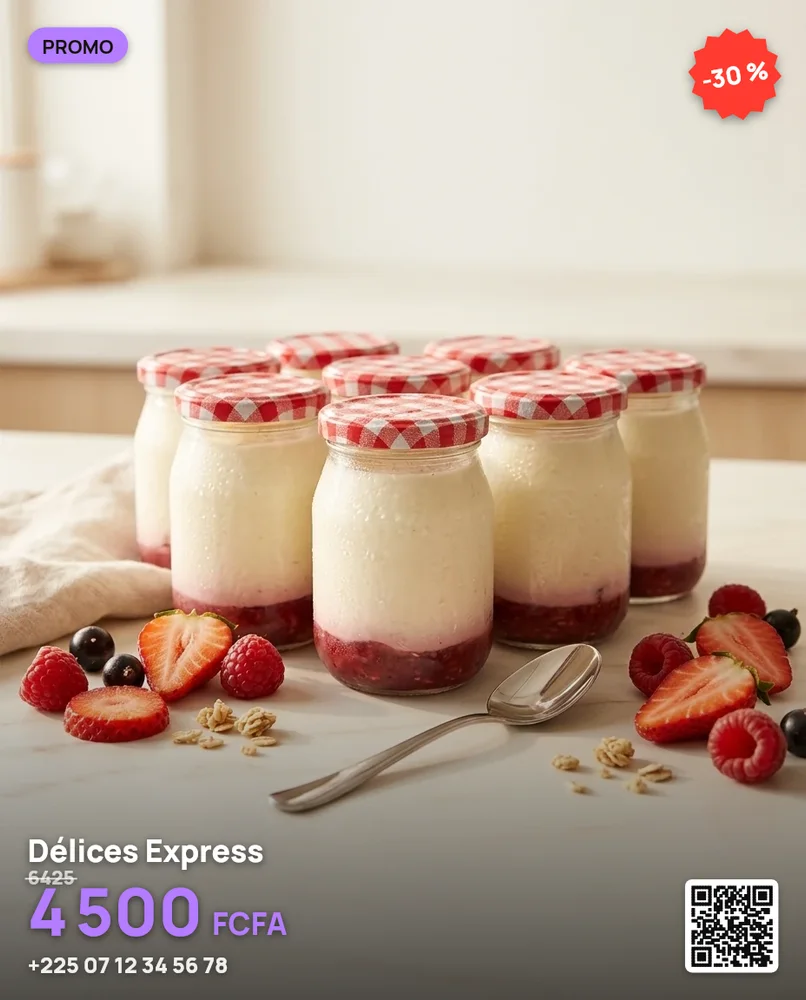 Résultat de la commande /homeyogurt : Yaourts faits maison
