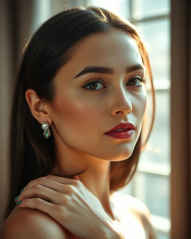 Example illustrating the /jewelmodel command: Worn in portrait