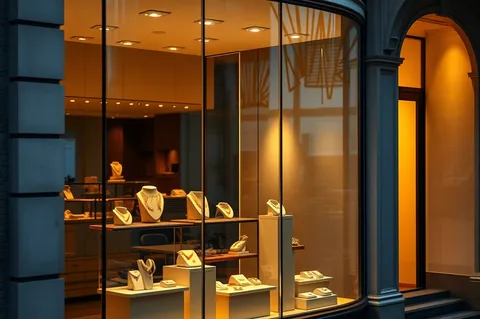 Exemple illustrant la commande /jewelwindow : Vitrine de boutique