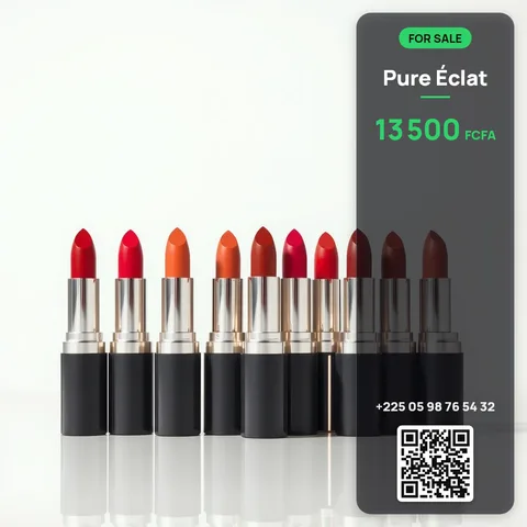 Exemple illustrant la commande /lipstickline : Rouges à lèvres