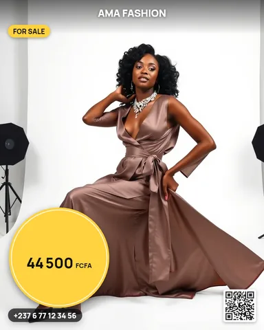 Exemple illustrant la commande /mannequinstudio : Portrait mode en studio