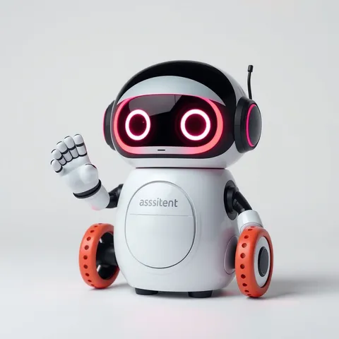 Example illustrating the /mascotrobot command: Friendly assistant robot