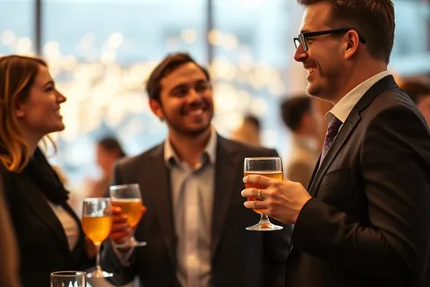 Example illustrating the /networkingdrinks command: Afterwork and networking