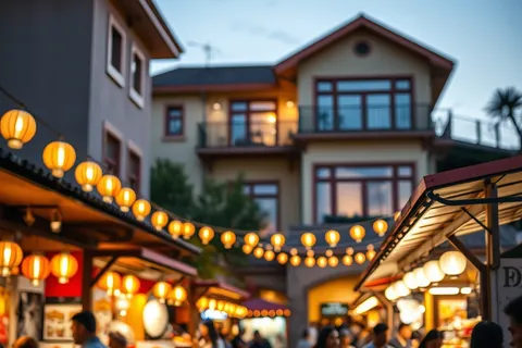 Example illustrating the /nightmarket command: Night market and fair