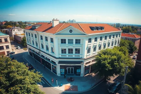 Exemple illustrant la commande /skyshop : Vue du ciel : ma boutique