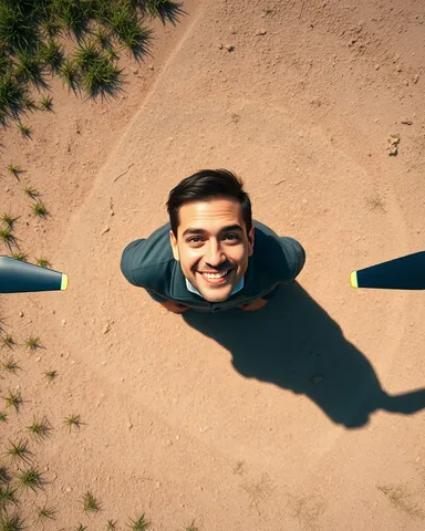 Exemple illustrant la commande /skyview : Vue du ciel : la personne