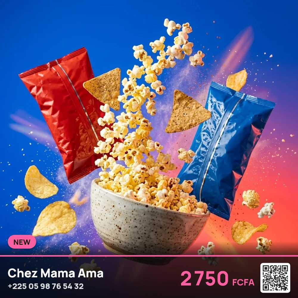 Résultat de la commande /snackpack : Chips et pop-corn