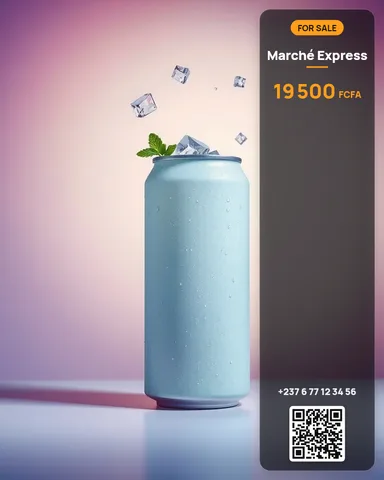 Exemple illustrant la commande /sodacan : Boisson fraîche en canette