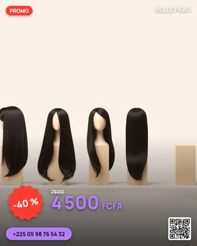 Exemple illustrant la commande /wigdisplay : Perruques et extensions